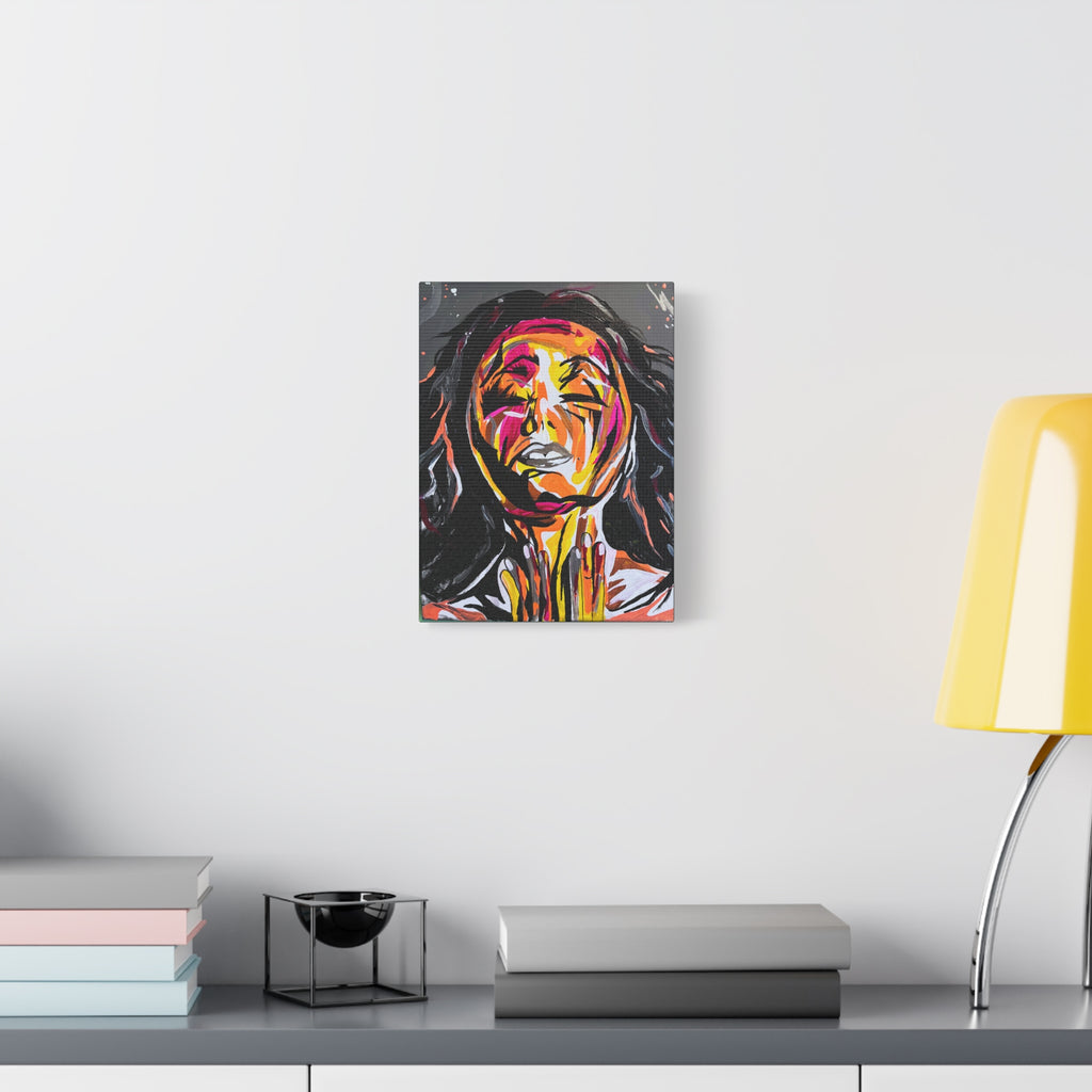 'Unbound' - Abstract Colorful Woman Portrait Canvas - Modern Expressionist Wall Art