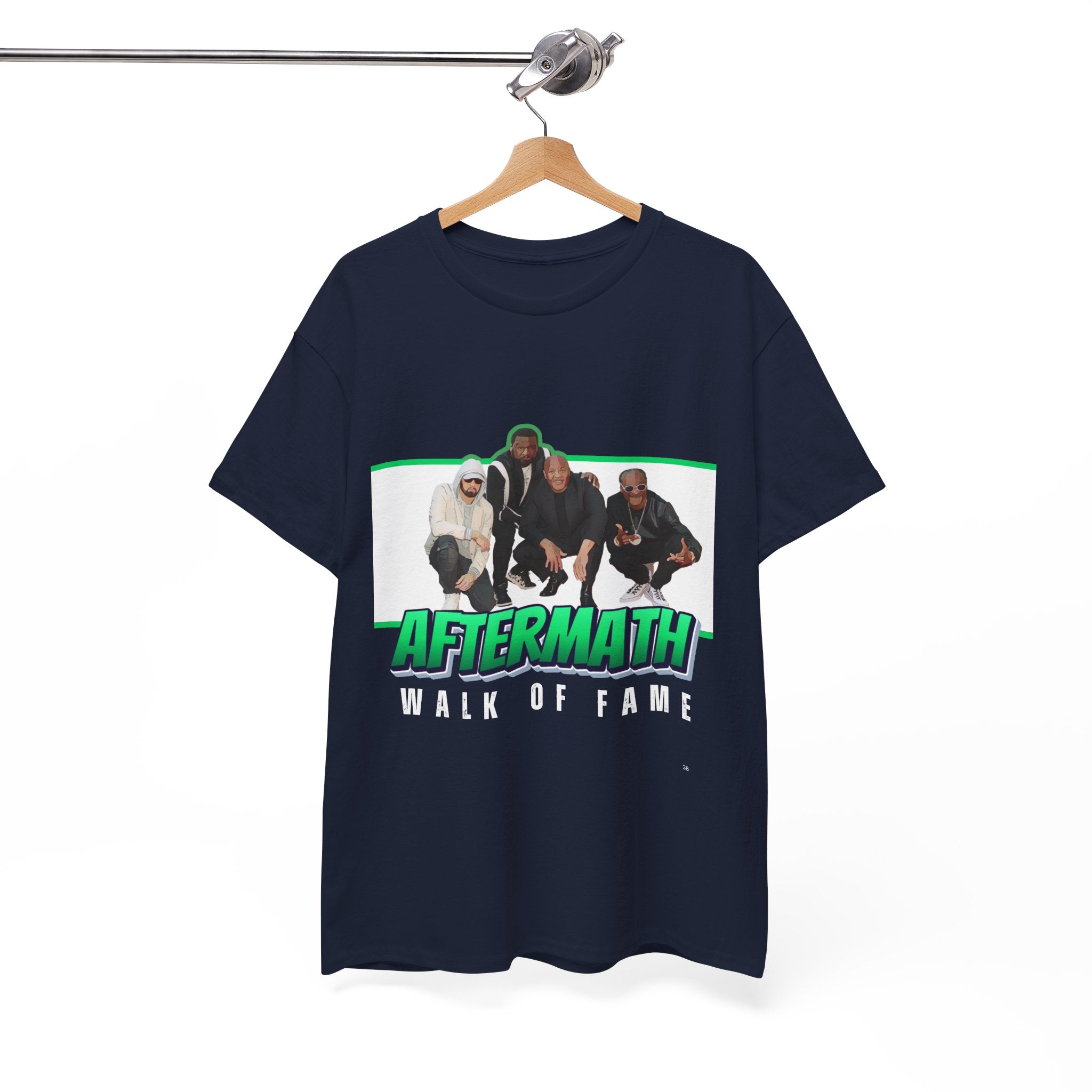 Em, Dre, Snoop, 50 - Unisex Heavy Cotton Tee - "Aftermath" Walk of Fame Graphic Tee