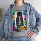 Sza Portrait Graphic Tee — Colorful Retro SZA Fan Shirt