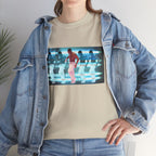 Usher Retro Dance Tee — Glitchy Neon Graphic T-Shirt