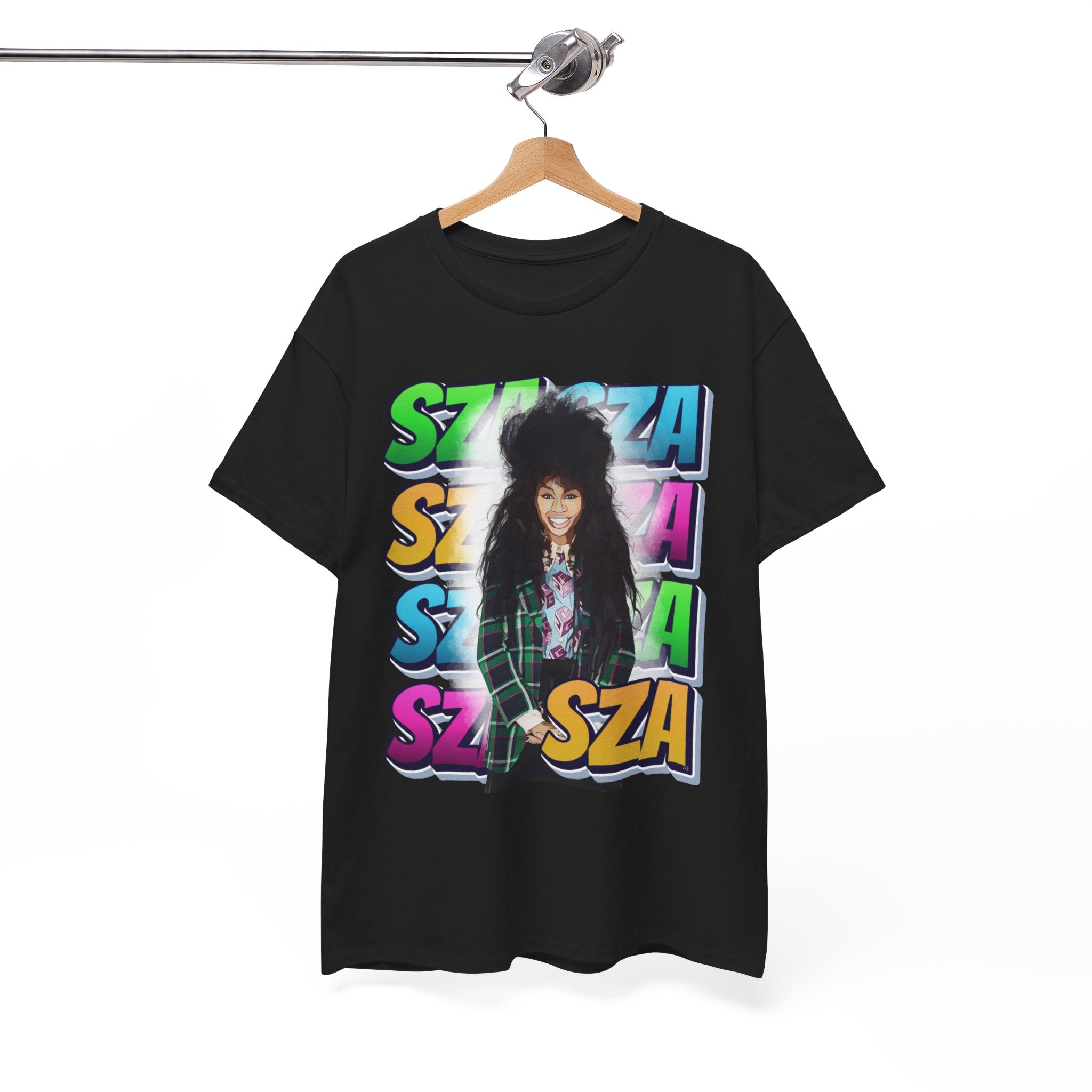 Sza Portrait Graphic Tee — Colorful Retro SZA Fan Shirt