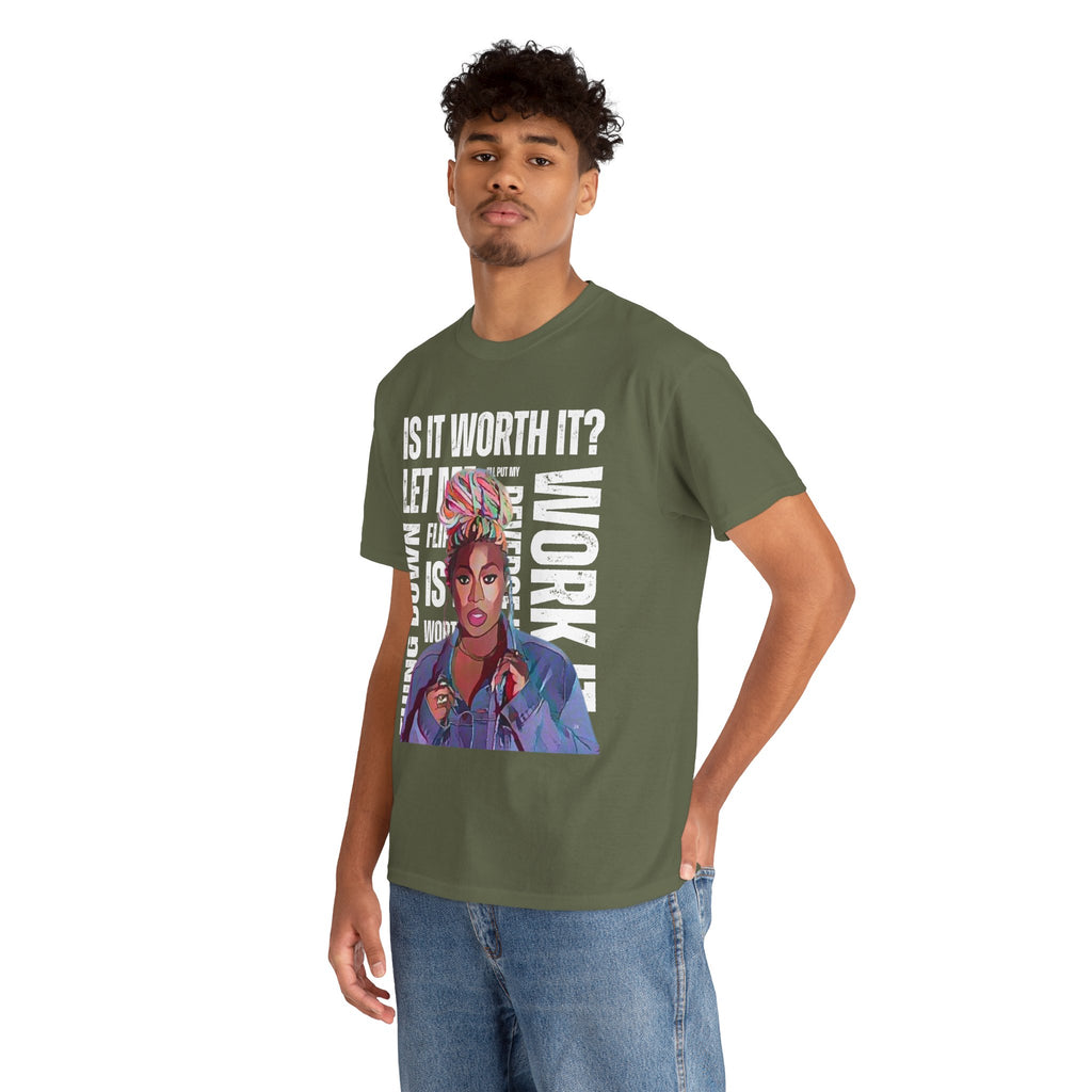 Missy Elliot Graphic Tee — “Is It Worth It? Let me Work It”