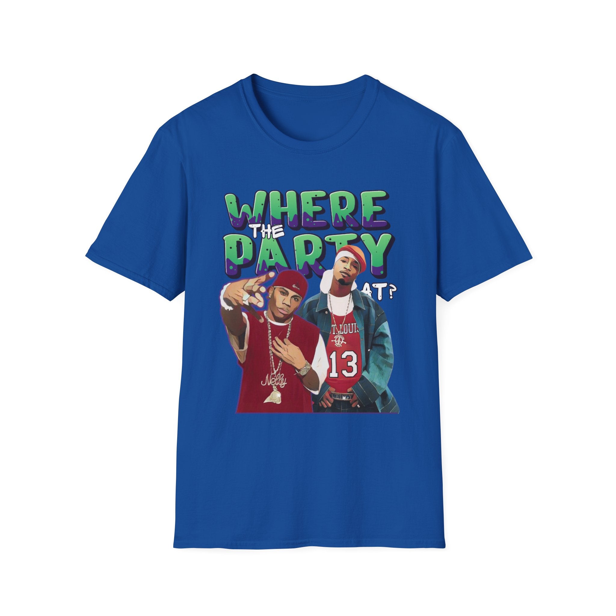 Nelly & Ja Rule Graphic T-Shirt — "Where The Party At?" Retro Hip-Hop Tee