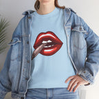 Graphic Tee — Red Lips Smoking Joint Design