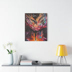 'The Reset'- Floral Ballerina emerging from the flames - Canvas Print — Vibrant Dancer Art on Matte Stretched Canvas