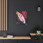 "The Death of Slim Shady" Album Cover Portrait with Acyrlic Paint Print (Stretched 1.25") Matte Canvas Print