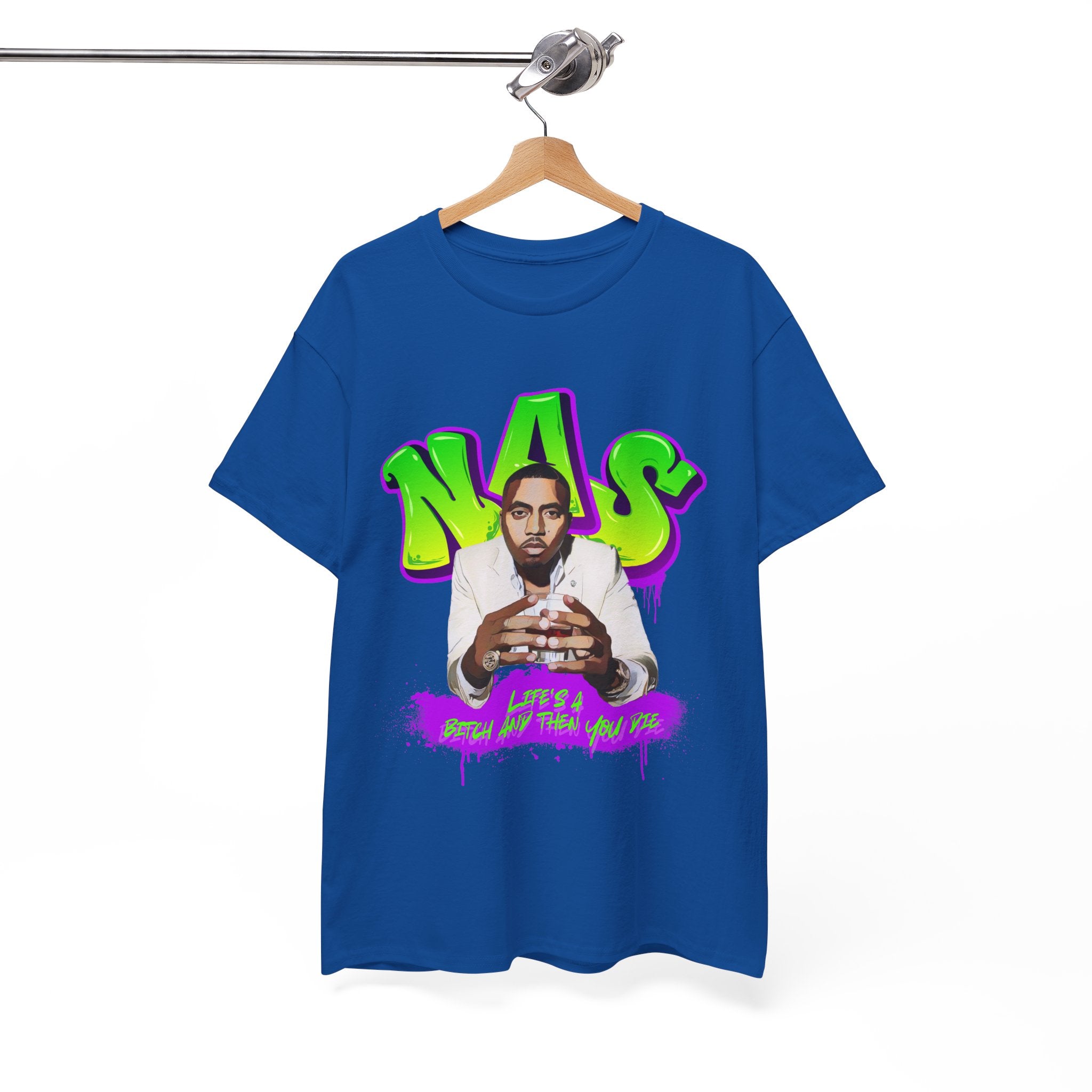 Nas Graphic Tee — Retro Graffiti Hip-Hop Tribute Shirt - Lifes a B*