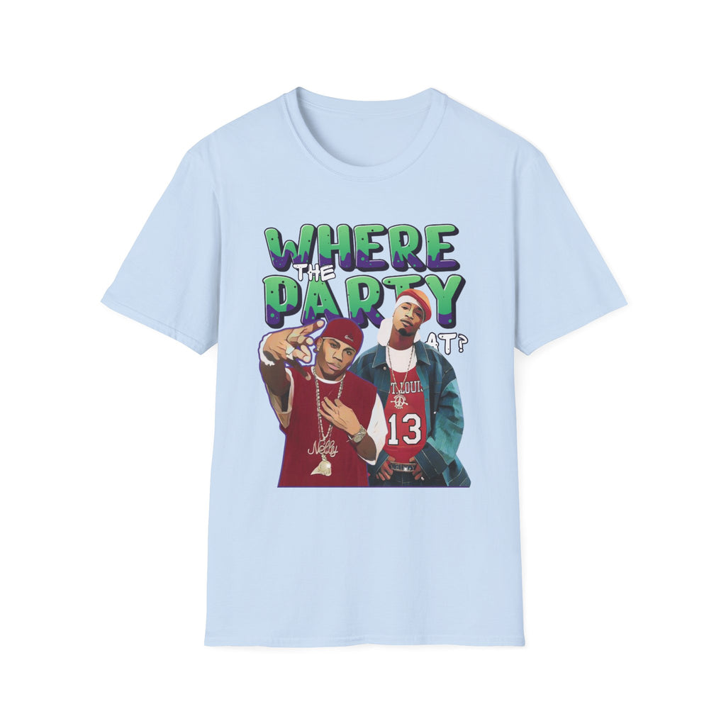 Nelly & Ja Rule Graphic T-Shirt — "Where The Party At?" Retro Hip-Hop Tee