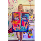 “REBEL” — Bold Contemporary Original Acrylic Painting